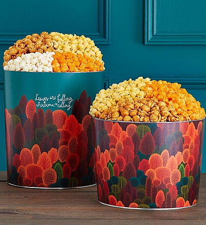 Colors Of Fall Popcorn Tins